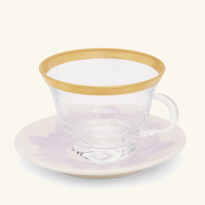 villari peacock lilac   gold cappuccino cup   saucer