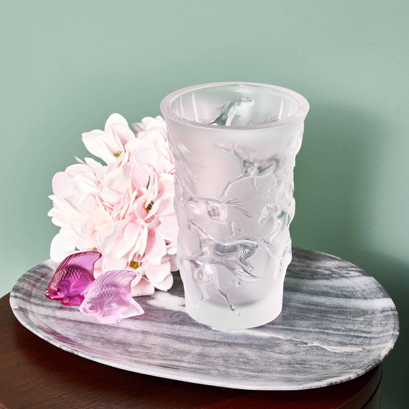 Fish Figurine Mini Pink lalique fish figurine mini pink