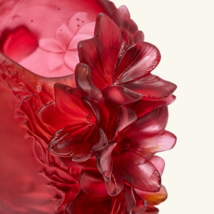 daum safran vase small orange