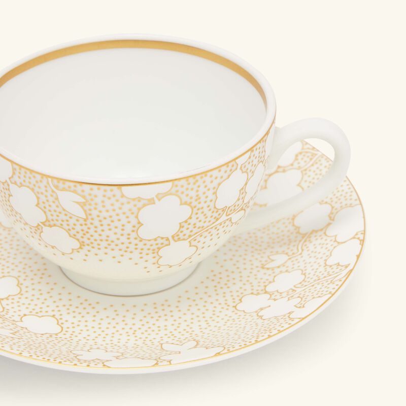 bernardaud reves tea cup   saucer gold