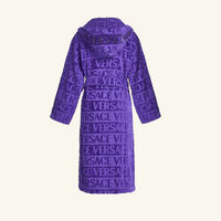 versace allover bath robe small purple