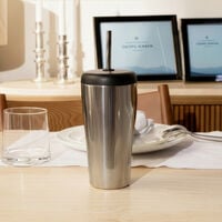 georg jensen sky travel cup with straw silver 0 4l