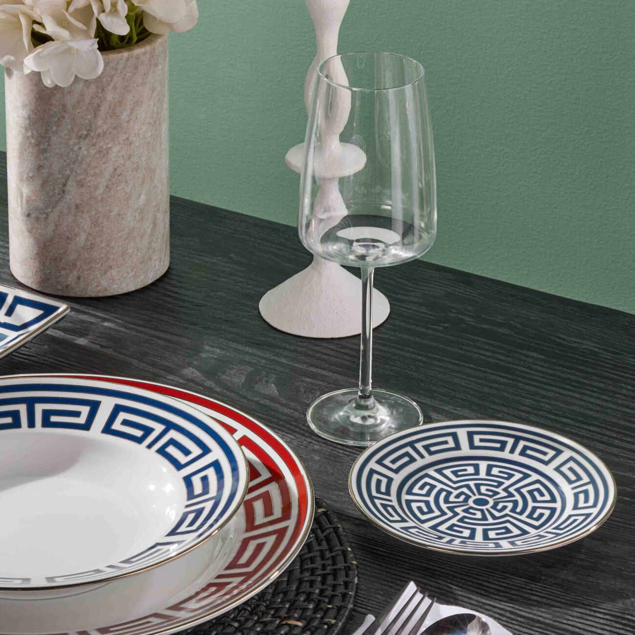 ginori 1735 labirinto blue bread plate blue