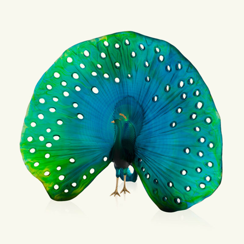 دوم منحوتة بيكوك باريد كبيرة زرقاء