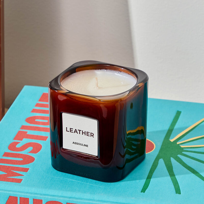 assouline leather candle