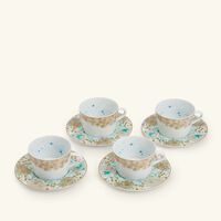 bernardaud tea cup   saucer blue set of 4