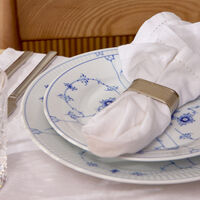 رويال كوبنهاغن طبق حلويات بلو فلوتد بلاين مستدير أبيض 22 سم