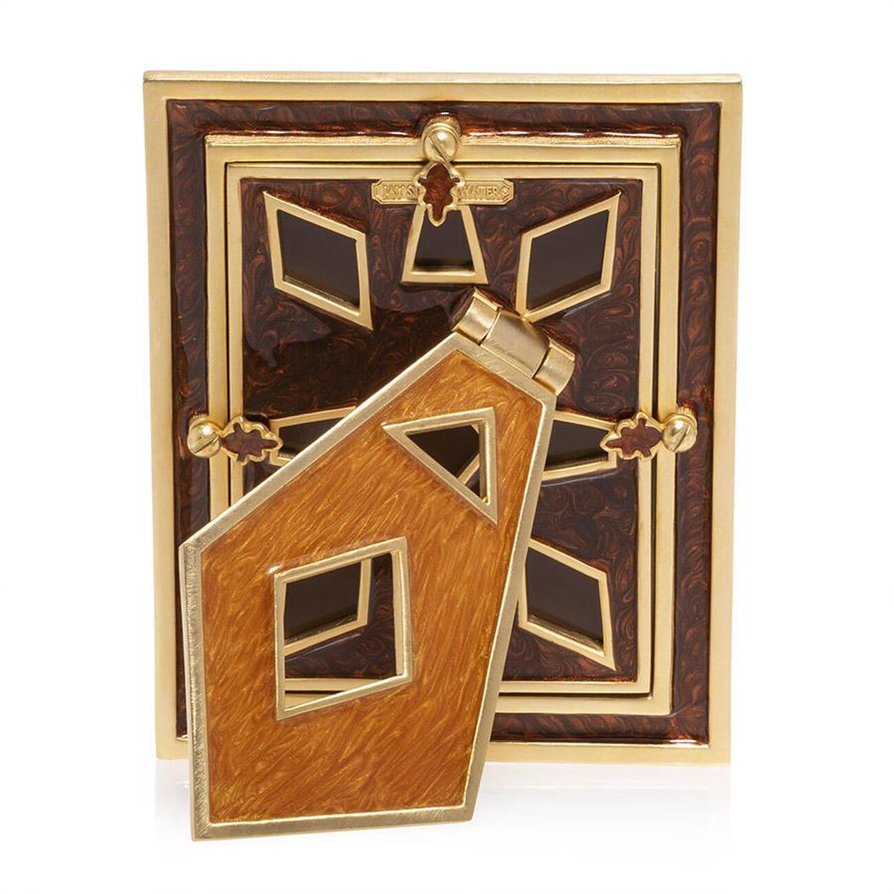 Abaculus Pyramid Picture Frame Gold 10x12cm jay strongwater abaculus pyramid picture frame gold 10x12cm