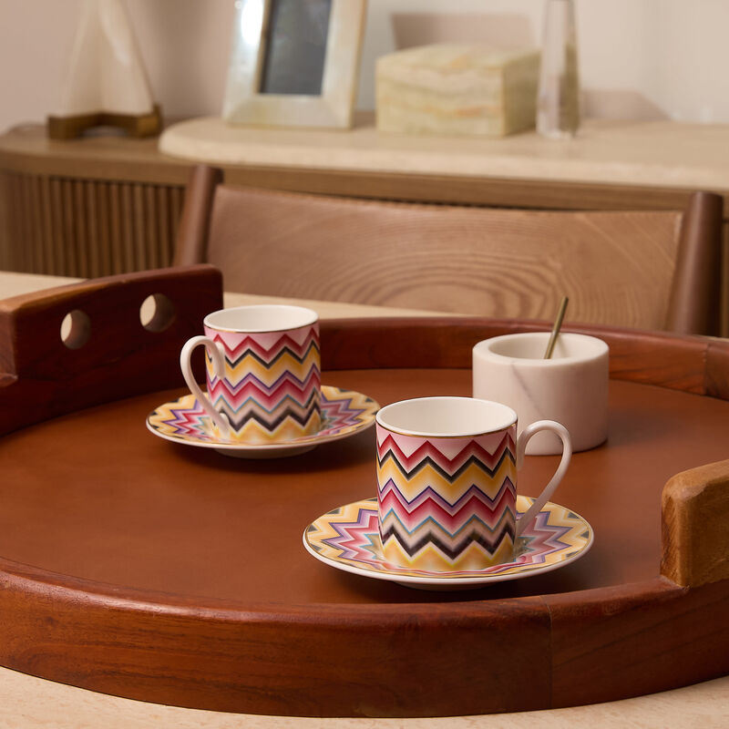 missoni home marrakech coffee cup   saucer multicolor set of 2