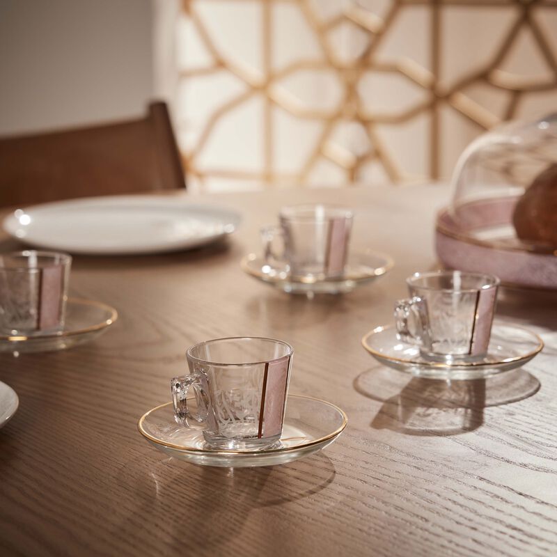 Nagham Coffee Cup Pink Set of 6 dimlaj nagham coffee cup pink set of 6