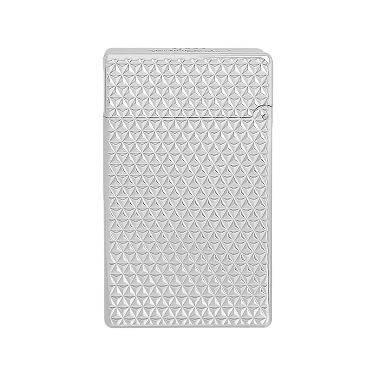 st dupont initial diamond head lighter silver