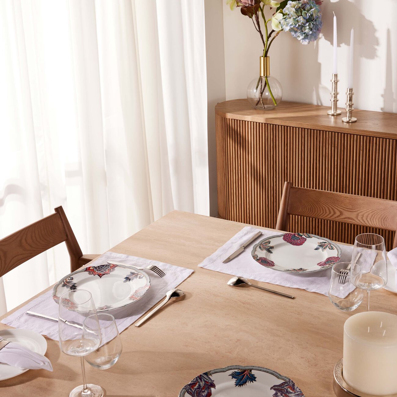 bernardaud collection braqueni  dinner plate round red 26cm set of 4