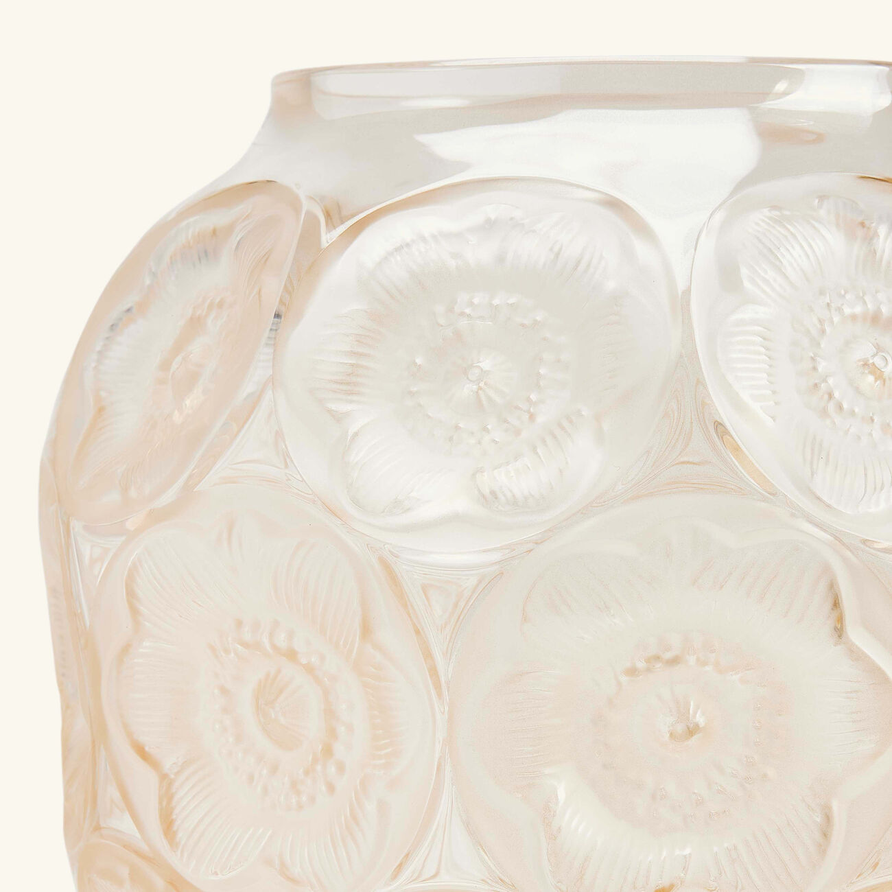 Anemones Vase Medium Gold lalique anemones vase medium gold