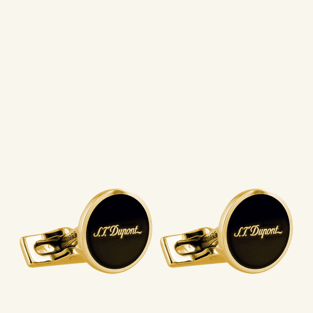 Manchette Cufflinks Black st dupont manchette cufflinks black