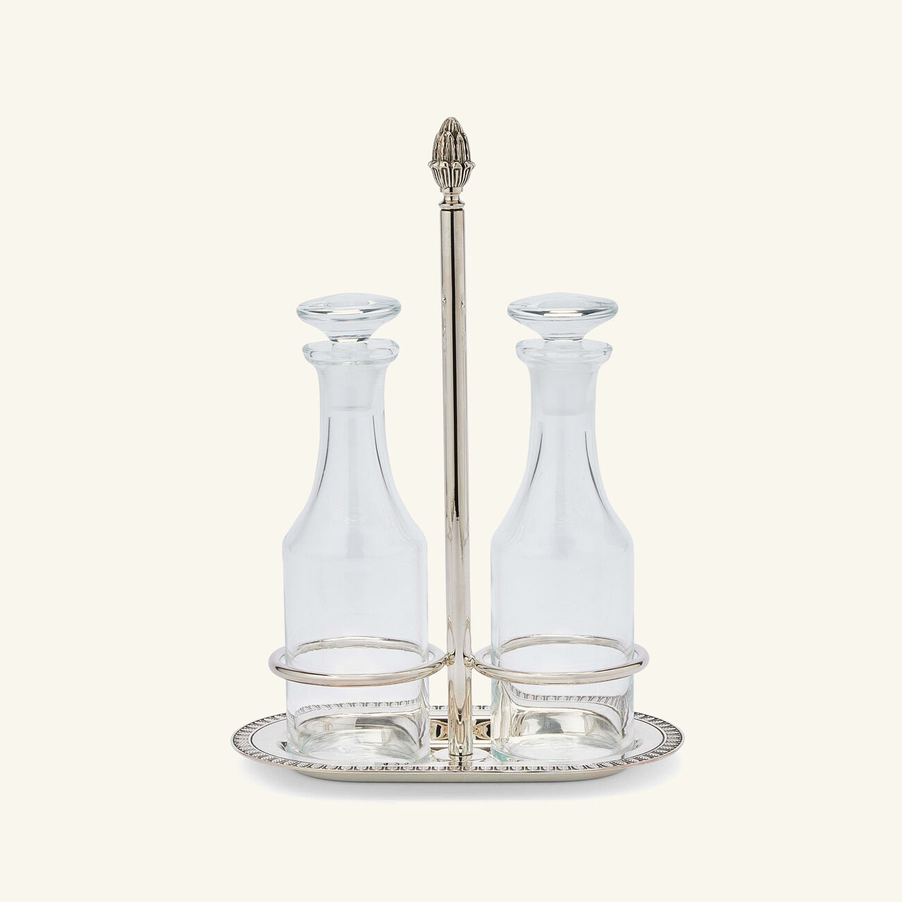 christofle malmaison oil   vinegar cruet silver plated