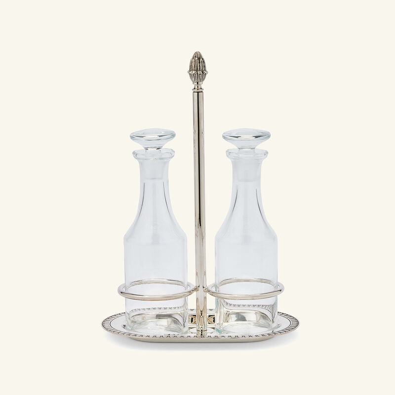 christofle malmaison oil   vinegar cruet silver plated