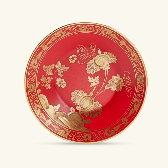 ginori 1735 oriente italiano tea set with tray red 7 pieces