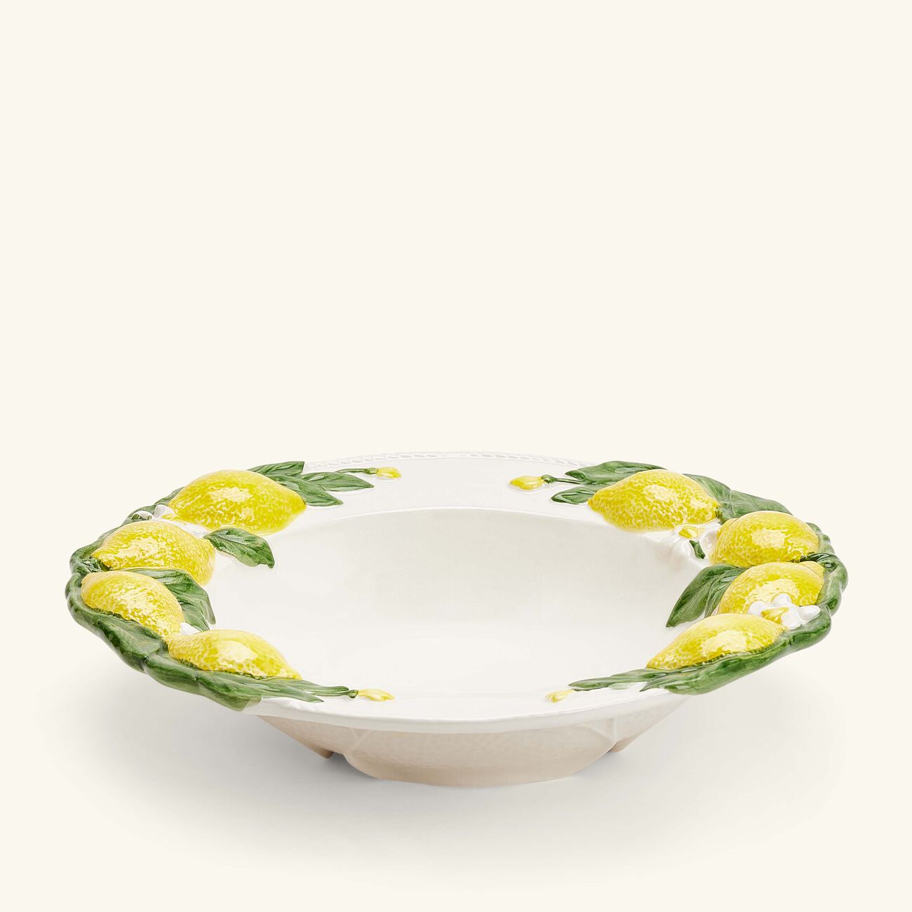 Lemon Pasta Bowl White les ottomans lemon pasta bowl white