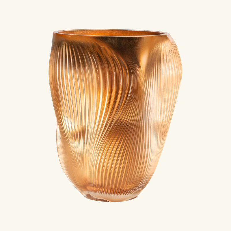 Alize Vase Large Gold lalique alize vase large gold