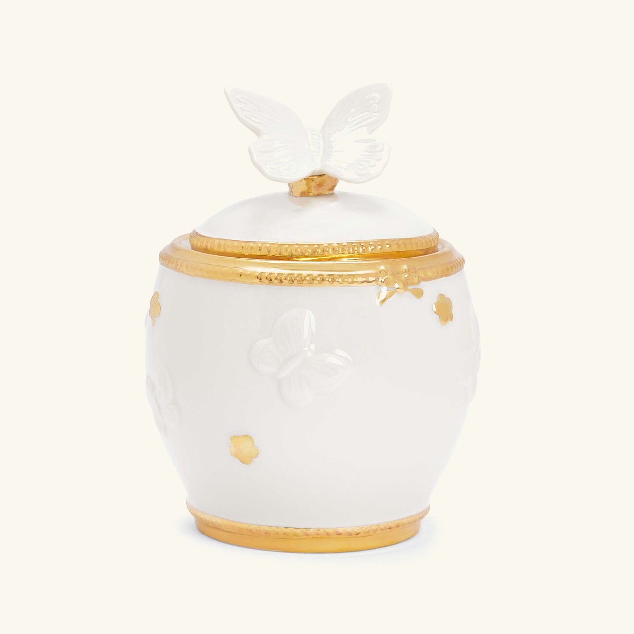 villari butterfly sugar bowl white