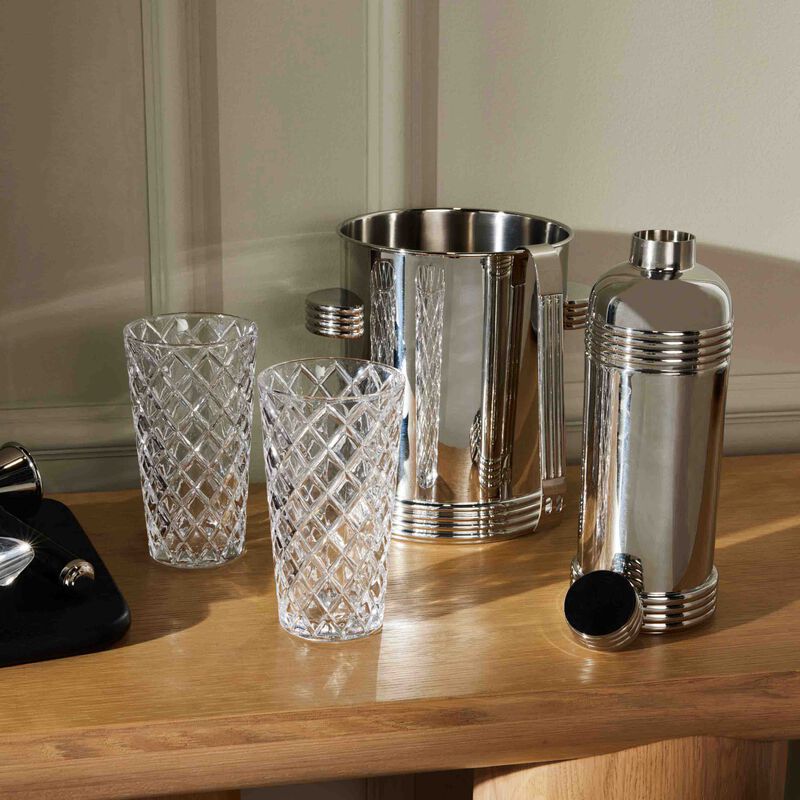 ralph lauren home thorpe ice bucket with tongs stainless steel