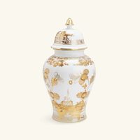 ginori 1735 oriente italiano potchie vase with cover large gold