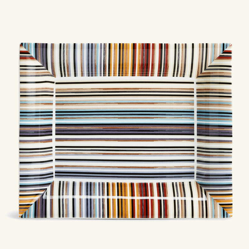 ميسوني هوم صينية الحلى والمجوهرات جينكينز مستطيلة صغيرة مزينة بخطوط