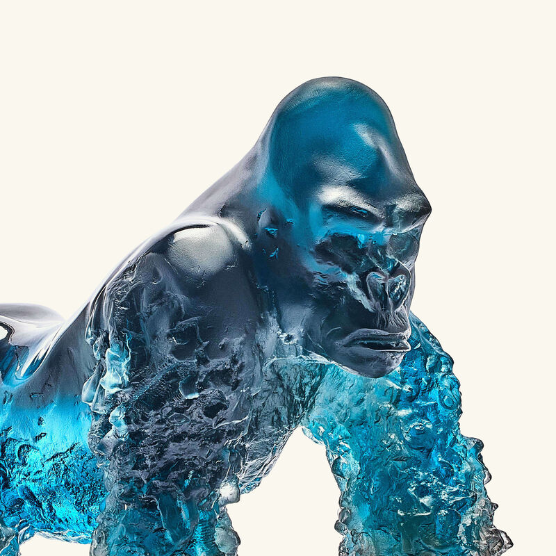 Gorrila Sculpture Medium Blue Limited Edition daum gorrila sculpture medium blue limited edition