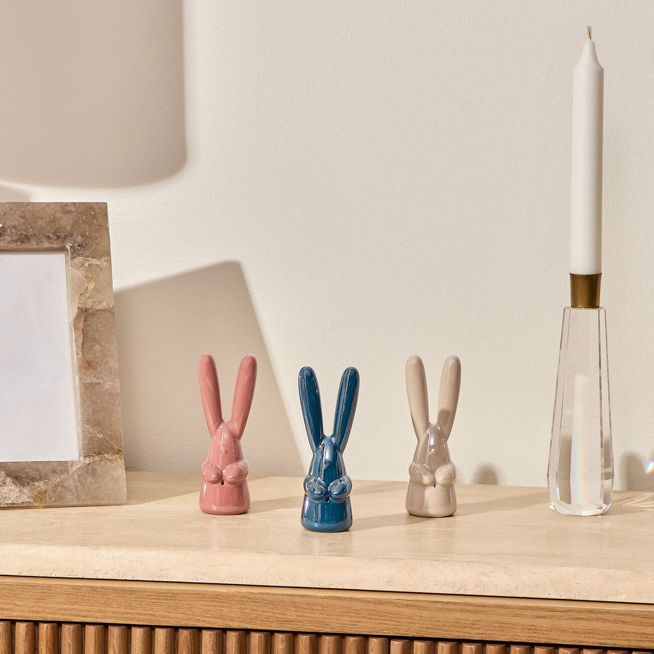 Bunny Sculpture Small Blue lladro bunny sculpture small blue