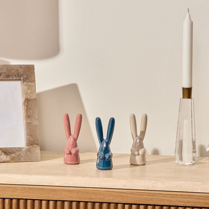 Bunny Sculpture Small Blue lladro bunny sculpture small blue