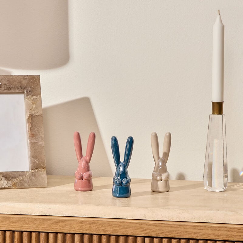 Bunny Sculpture Small Blue lladro bunny sculpture small blue