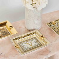 فيرساتشي منفضة فيرتوس جالا مستطيلة صغيرة بيضاء