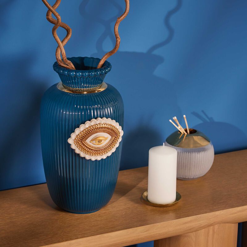 لادرو مزهرية عين العاشق متوسطة زرقاء