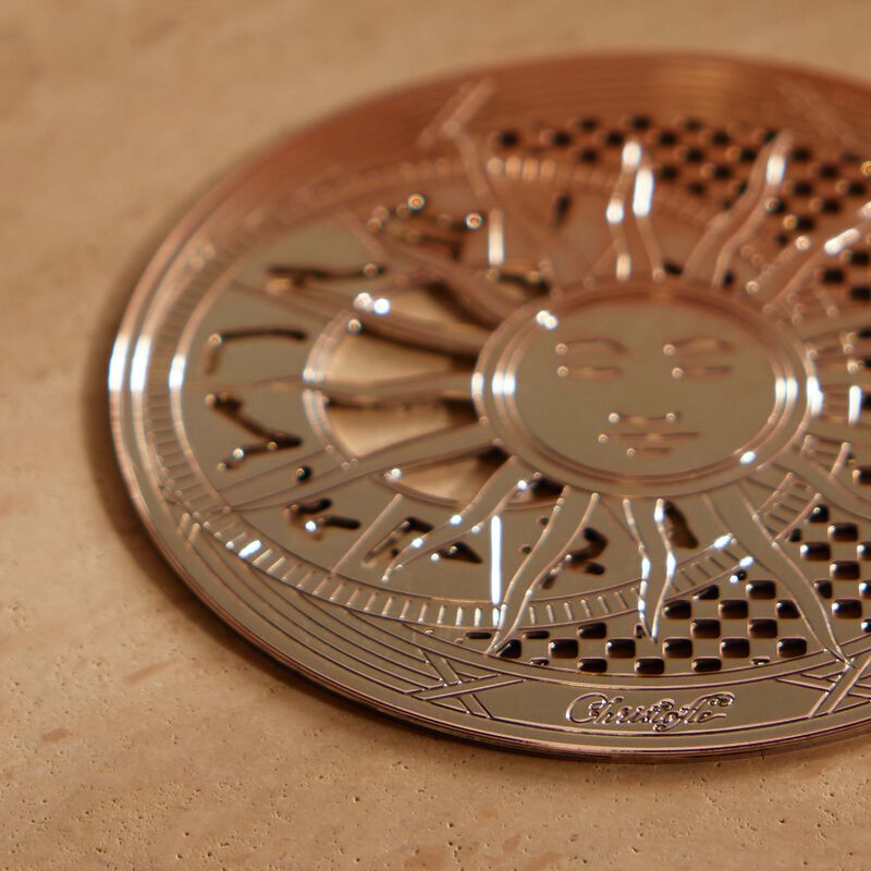 كريستوفل مجموعة من قواعد الأكواب ريڤ كوزميك مكونة من قطعتين باللون الفضي