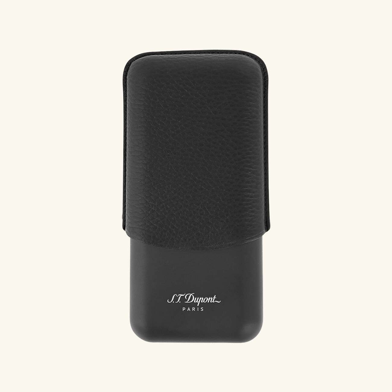 st dupont triple cigar case black