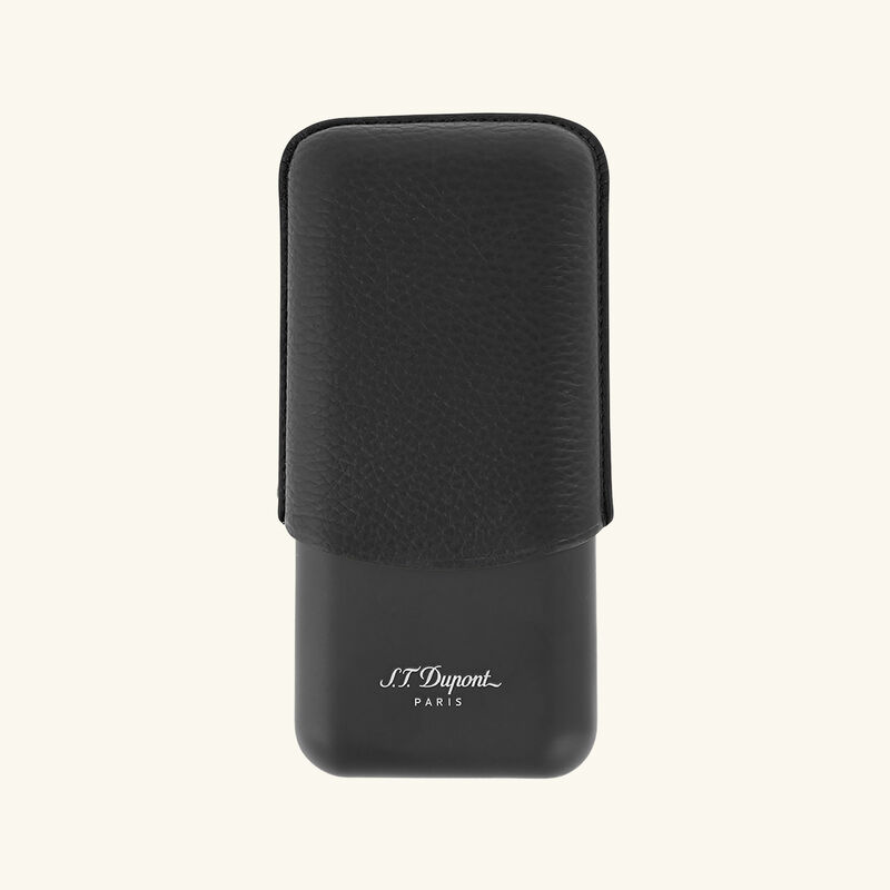 st dupont triple cigar case black