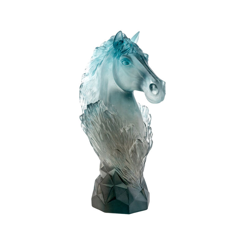 حصان الشطرنج كافالكاد باللون الأزرق المائل للرمادي- إصدار محدود, large