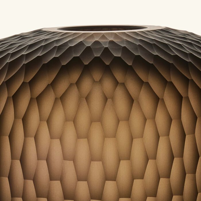 روكل مزهرية ميتامورفوسيس مستديرة صغيرة باللون الأسود الدخاني