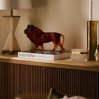 دوم منحوتة ساند لايون متوسطة برتقالية محدودة الإصدار