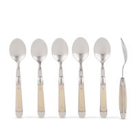 Set of 6 - Acrylic Handle Coffee Spoons, small
