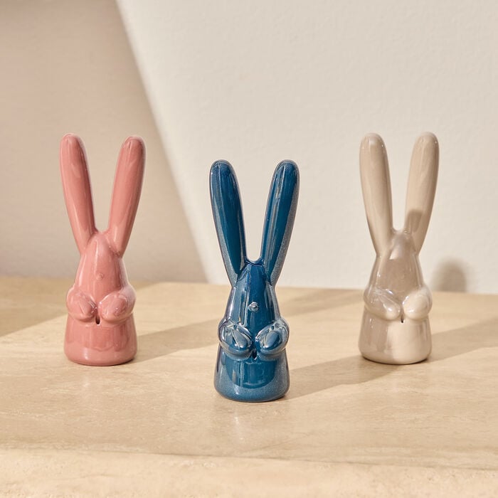 Bunny Sculpture Small Blue lladro bunny sculpture small blue