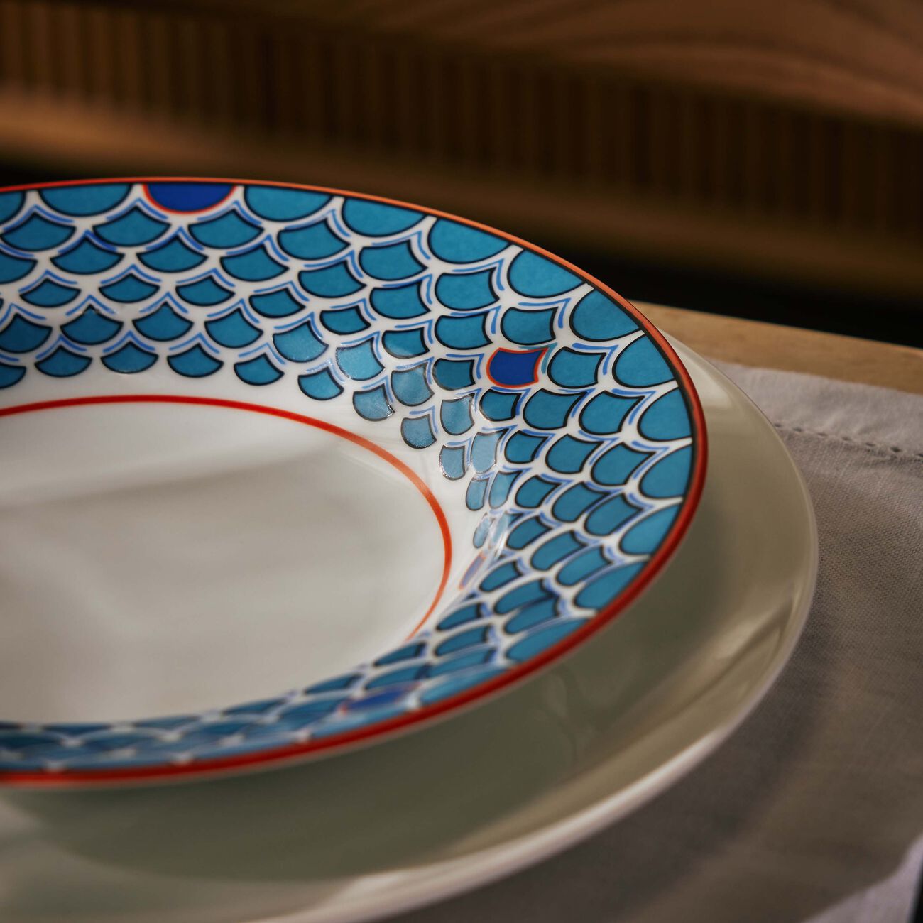 Lagon Soup Plate Blue 22cm pinto paris lagon soup plate blue 22cm