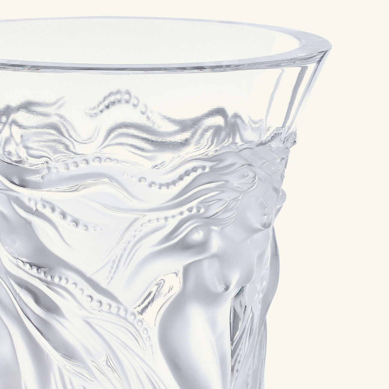 lalique fantasia vase small clear
