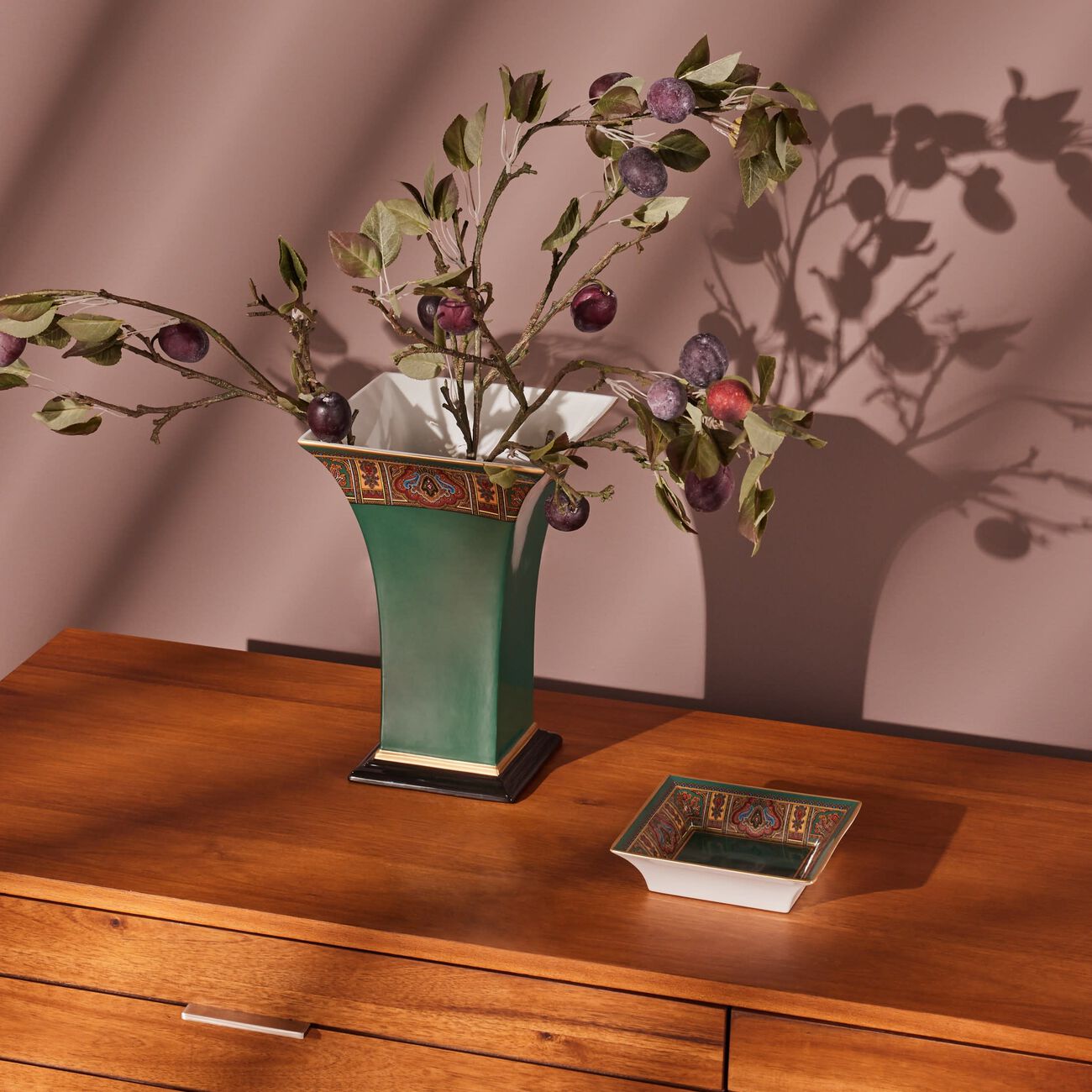 etro cachemire trinket tray square small green