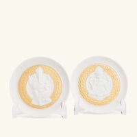 Goddess Lakshmi and Lord Ganesha Decorative Plates Set Gold lladro goddess lakshmi and lord ganesha decorative plates set gold