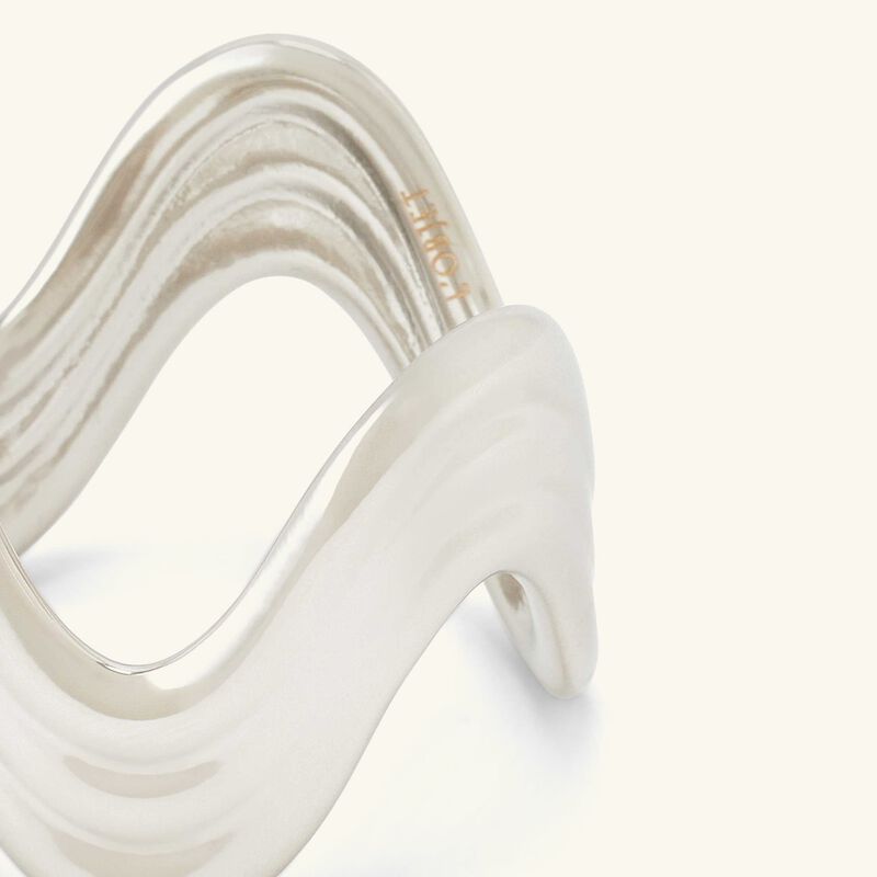 لوبجيه طقم ريبل مؤلف من 4 حلقات للمناديل مطلي بالبلاتين