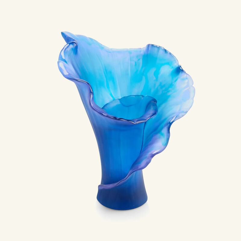 daum arum vase medium blue