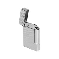 st dupont initial diamond head lighter silver