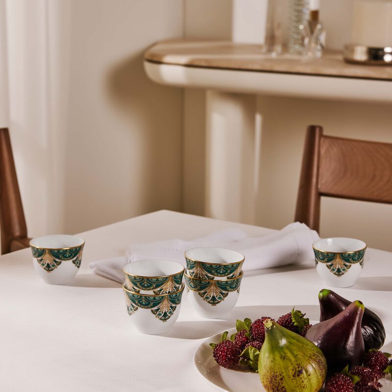 Rêves Du Nil Arabic Coffee Cup Green Set Of 6 haviland r ves du nil arabic coffee cup green set of 6
