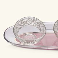 Nagham Serving Platter & Bowls Pink Set of 3 dimlaj nagham serving platter bowls pink set of 3